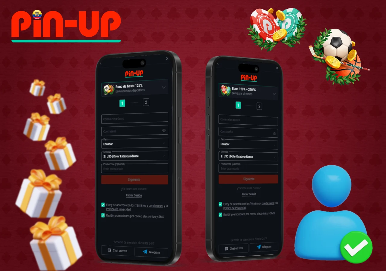 Crea tu cuenta en Pin-Up Ecuador y accede a bonificaciones exclusivas para nuevos usuarios
